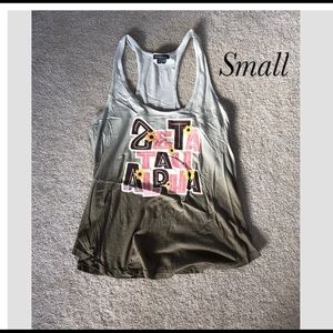 Zeta Tau Alpha ZTA ombré tank top size small